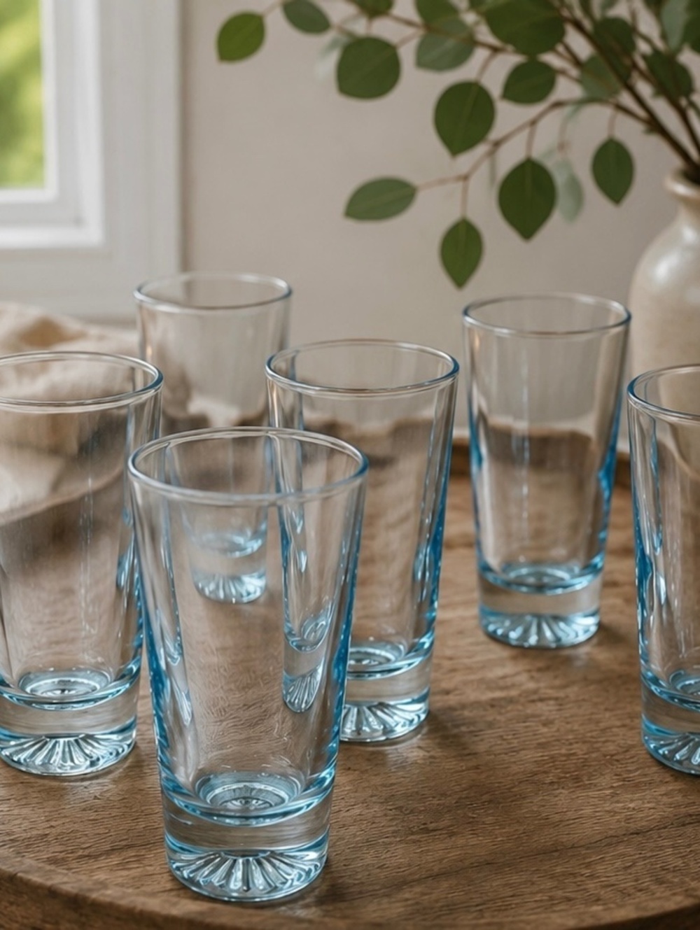 Vintage Star sapphire cordial glasses